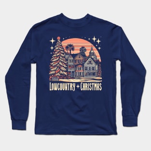 Lowcountry Christmas Starry Charleston Xmas Long Sleeve T-Shirt